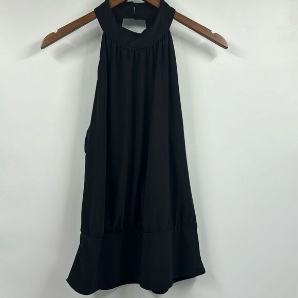 Boston Proper Halter Low Back Black Tank.Top Medium New With Tags - Picture 1 of 7